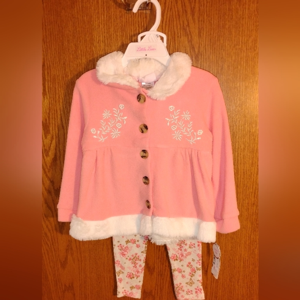 Little Lass Pink Floral Matching Set